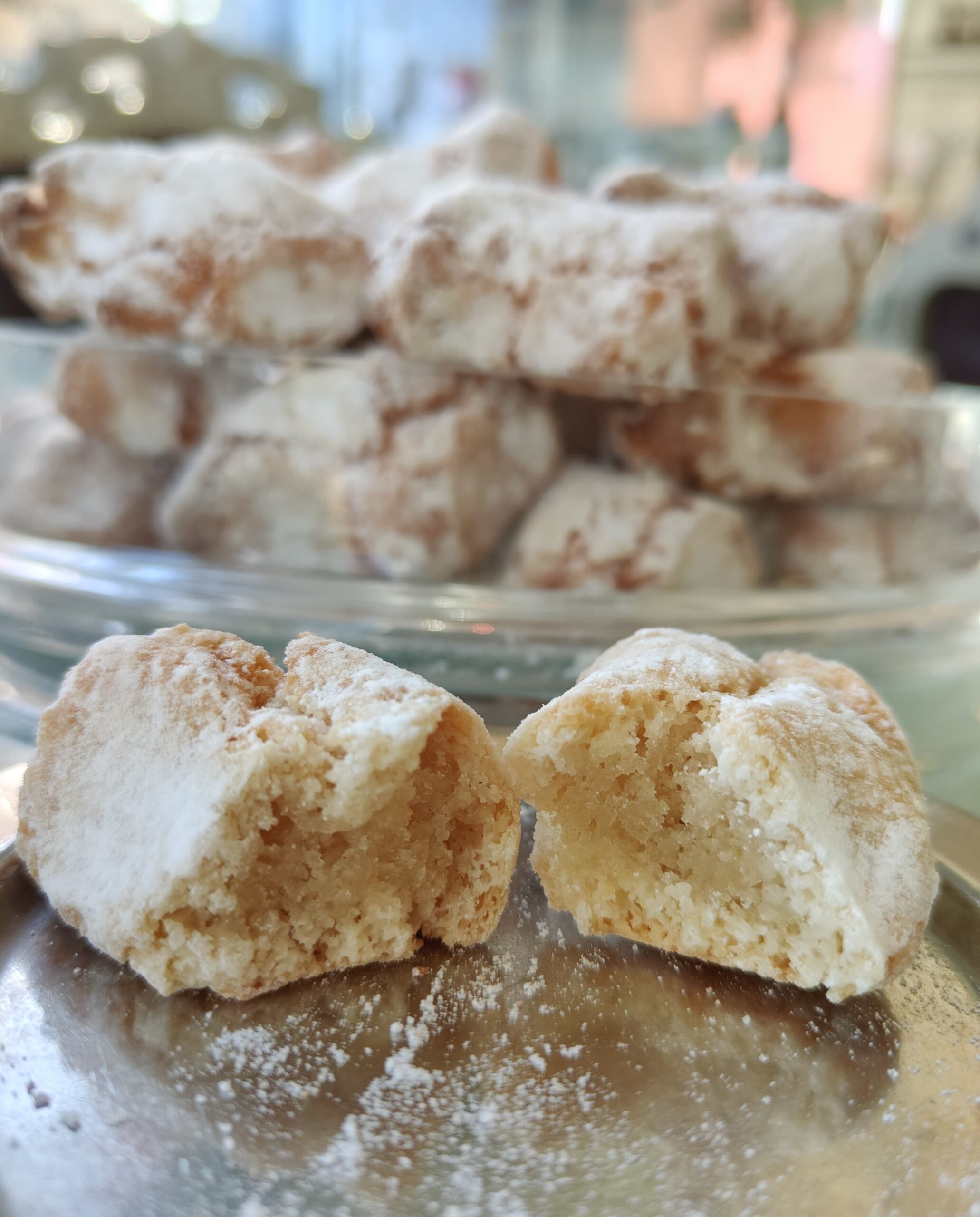 Dettaglio paste di mandorla vegane